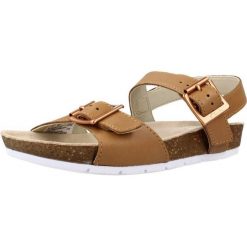 Sandały CLARKS RIVER SAND K Jasnobrązowy. Brązowe sandały damskie Clarks, bez wzorów, ze skóry, bez obcasa, bez zapięcia. Za 149.99 zł.