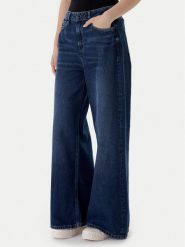 Guess Jeansy W6RA82 D3Y0L Niebieski Wide Fit. Niebieskie jeansy damskie Guess. Za 439.99 zł.