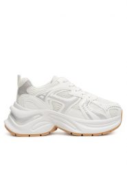 DeeZee Sneakersy WSS21540-01 Biały. Białe obuwie sportowe damskie DeeZee, z materiału, bez zapięcia. Za 139.99 zł.