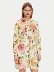 Guess Sukienka koszulowa W5GK65 WH6C0 Kolorowy Regular Fit. Sukienki damskie Guess, z aplikacjami, z bawełny, bez ramiączek. Za 409.99 zł.