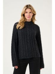 Kaffe Wełniany sweter "Naja" w kolorze czarnym rozmiar: S. Czarne swetry klasyczne damskie Kaffe, s, z wełny, bez kołnierzyka. Za 122.39 zł.