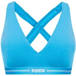 Puma Cross-Back Padded Top 1p — damski stanik sportowy XS, niebieski. Niebieskie biustonosze sportowe damskie Puma, bez wzorów, z bawełny. Za 97.99 zł.