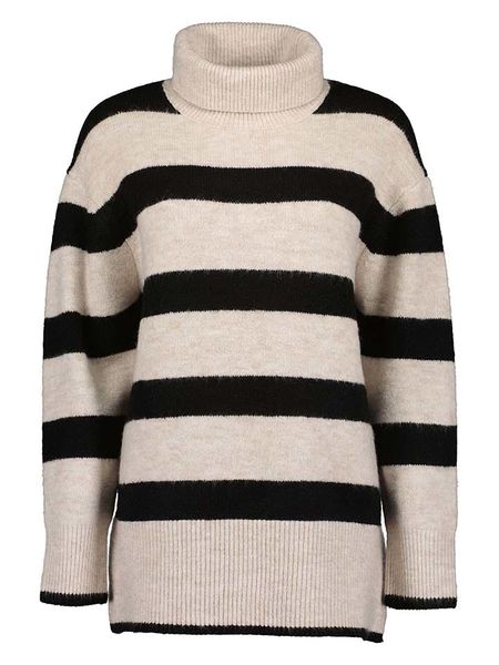 Blue Seven Golf w kolorze kremowo-czarnym rozmiar: 40. Brązowe golfy damskie Blue Seven, bez wzorów, ze splotem, bez ramiączek. Za 56.79 zł.