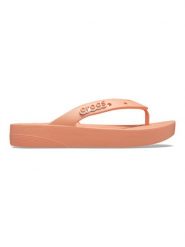 Crocs Japonki w kolorze pomarańczowym rozmiar: 34/35. Pomarańczowe klapki damskie Crocs, bez wzorów, z otwartym noskiem, bez obcasa, bez zapięcia. Za 130.99 zł.