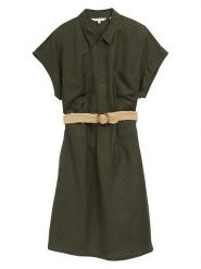 Tom Tailor Sukienka w kolorze khaki rozmiar: 36. Brązowe sukienki damskie Tom Tailor, bez wzorów, z tkaniny, klasyczne, bez ramiączek. Za 118.28 zł.