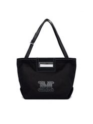 Max Mara Beachwear Torebka 2616511039650 Czarny. Czarne shopper bag Max Mara Beachwear, z bawełny, bez dodatków. Za 1,024.00 zł.