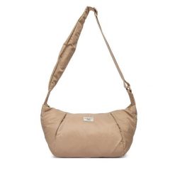 Torebka Guess Jeans. Brązowe listonoszki damskie Guess Jeans, z aplikacjami, z jeansu, bez dodatków. Za 259.99 zł.