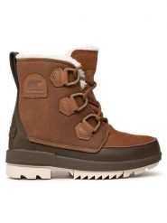 Sorel Botki Torino™ II Wp NL4958 Brązowy. Brązowe botki damskie Sorel, ze skóry, bez obcasa, na płaskiej podeszwie, bez zapięcia. Za 399.99 zł.