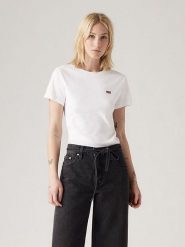 Levi's Koszulka "Essential" w kolorze białym rozmiar: L. Białe bluzki damskie Levi's, l, bez wzorów, z bawełny, bez kołnierzyka, bez ramiączek. Za 70.74 zł.