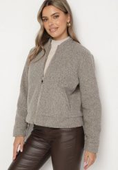 Brązowa Kurtka Ocieplana z Suwakiem Nerelivia. Brązowe kurtki damskie Born2be, l, z aplikacjami, z jeansu, bez kaptura. Za 179.99 zł.