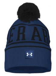 Under Armour Czapka "Halftime Pom" w kolorze granatowym rozmiar: onesize. Niebieskie czapki damskie Under Armour, bez wzorów, ze splotem. Za 101.47 zł.