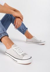 Szare Trampki Lakelet. Szare trampki damskie Renee, bez wzorów, z gumy, przed kostkę, bez zapięcia. Za 54.99 zł.