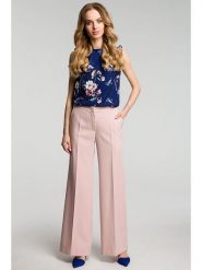 Made of emotion Spodnie w kolorze jasnoróżowym rozmiar: L. Różowe spodnie materiałowe damskie Made Of Emotion, bez wzorów, z materiału. Za 164.99 zł.