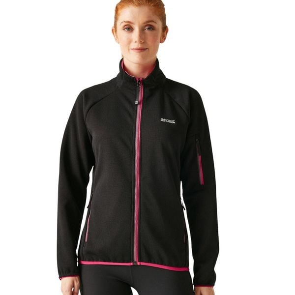 Bluza turystyczna damska Regatta Ravenhill. Czarne bluzy damskie Regatta, na jesień, l, bez wzorów, z dzianiny, bez kaptura. Za 202.00 zł.