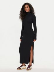 Lee Sukienka dzianinowa 112358303 Czarny Slim Fit. Czarne sukienki damskie Lee, bez wzorów, z dzianiny, bez ramiączek. Za 249.99 zł.