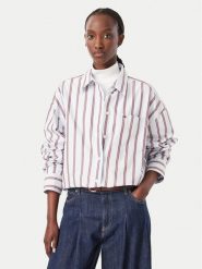 Tommy Jeans Koszula Essetnial DW0DW23340 Niebieski jasny Oversize. Niebieskie koszule damskie Tommy Jeans, xl, bez wzorów, z bawełny, bez kołnierzyka, bez ramiączek. Za 449.99 zł.