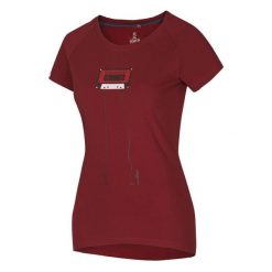 Koszulka damska Ocun Raglan T wine. Czerwone bluzki damskie Ocun, m, bez wzorów, bez kołnierzyka, bez ramiączek. Za 178.50 zł.