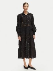 Iconique Sukienka letnia Joanna IC26-008 Czarny Regular Fit. Czarne sukienki damskie Iconique, bez wzorów, z bawełny, bez ramiączek. Za 599.99 zł.