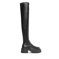 Muszkieterki ONLY. Czarne kozaki damskie Only, bez obcasa, na płaskiej podeszwie, bez zapięcia. Za 399.99 zł.