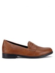 Rieker Lordsy 46260-22 Brązowy. Brązowe półbuty damskie Rieker, bez wzorów, ze skóry, bez obcasa, bez zapięcia. Za 319.99 zł.