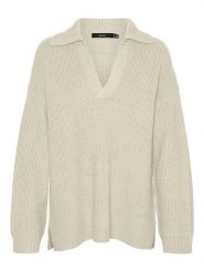 Vero Moda Sweter "Luna" w kolorze beżowym rozmiar: S. Brązowe swetry klasyczne damskie Vero Moda, s, ze splotem, bez kołnierzyka. Za 74.63 zł.