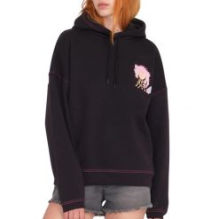 Bluza sportowa damska Volcom Tetsunori. Czarne bluzy damskie Volcom, s, bez wzorów, z bawełny, bez kaptura. Za 186.00 zł.