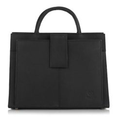 Teczka skórzana vintage PAOLO PERUZZI T-94-HBL czarny. Czarne aktówki damskie PAOLO PERUZZI, ze skóry. Za 349.99 zł.