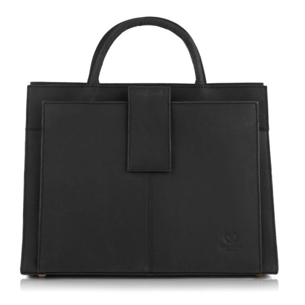 Teczka skórzana vintage PAOLO PERUZZI T-94-HBL czarny. Czarne aktówki damskie PAOLO PERUZZI, ze skóry. Za 369.00 zł.