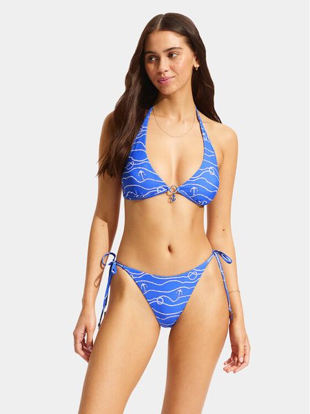 Seafolly Góra od bikini Set Sail 31503 Niebieski. Niebieskie bikini Seafolly, bez wzorów, z syntetyku. Za 419.99 zł.
