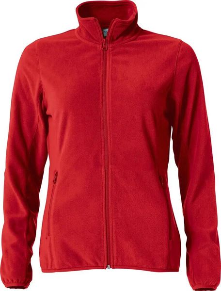 Clique Damska kurtka microfleece - 100% poliester, antypilling. Czerwone kurtki sportowe damskie CLIQUE, xl, bez wzorów, z poliesteru, bez kaptura. Za 163.08 zł.