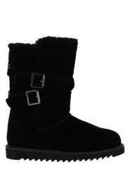 NICEBAY Skórzane kozaki zimowe "Mells Waterproof" w kolorze czarnym rozmiar: 39. Czarne kozaki damskie NICEBAY, na zimę, z materiału, bez obcasa, bez zapięcia. Za 228.38 zł.