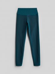 4F Legginsy do jogi szybkoschnące damskie - turkusowe M. Niebieskie legginsy damskie 4F, l, bez wzorów, z materiału. Za 129.99 zł.