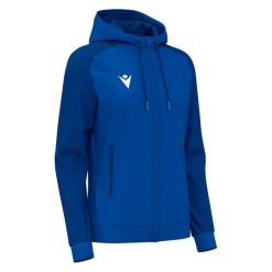 Damska bluza z kapturem full zip Macron Atlas. Niebieskie bluzy damskie Macron, m, bez wzorów, z dzianiny, z kapturem. Za 273.00 zł.