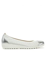 Caprice Baleriny 9-22103-42 Biały. Białe balerinki damskie Caprice, bez wzorów, ze skóry. Za 164.99 zł.