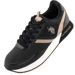 Czarne sneakersy U.S. Polo Assn. dla kobiet - Rozmiar 36. Czarne obuwie sportowe damskie U.S. Polo Assn., ze skóry ekologicznej, bez zapięcia, trekkingowe. Za 274.99 zł.