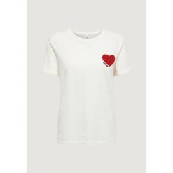 Koszulka crop top Kobieta ONLY Onlvica S/S Fold Up Velvet Top Box Ccjrs. Białe bluzki damskie Only, s, bez wzorów, z bawełny, bez kołnierzyka, bez ramiączek. Za 132.80 zł.