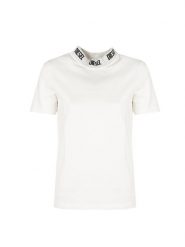 Diesel T-shirt "T-Reg" | A06780-0JFAX | Kobieta | Biały. Białe t-shirty damskie Diesel, xs, bez wzorów, z bawełny, bez kołnierzyka. W wyprzedaży za 199.00 zł.