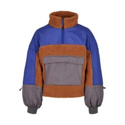 Kurtka damska trójkolorowa Urban Hiking Classics Sherpa. Brązowe kurtki damskie Urban Classics, bez wzorów, bez kaptura. Za 275.00 zł.