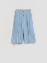 Jeansy culotte - niebieski. Niebieskie jeansy damskie Reserved. Za 149.99 zł.