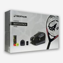 Zestaw do padla Kuikma Match – rakieta, torba, piłki, czapka i opaska. Brązowe czapki z daszkiem damskie KUIKMA, bez wzorów, z kauczuku. Za 439.99 zł.