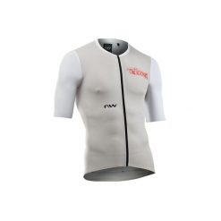 Koszulka rowerowa gravel mtb NORTHWAVE Essence Evo Jersey UPF50 jasny szary. Białe koszulki damskie Northwave, m, bez wzorów, z jersey, bez kołnierzyka, bez ramiączek. Za 216.00 zł.
