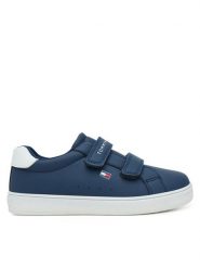 Tommy Hilfiger Sneakersy Low Cut Velcro Sneaker T1X9-34062-1355 S Granatowy. Niebieskie buty sportowe chłopięce Tommy Hilfiger, ze skóry, bez zapięcia. Za 229.99 zł.