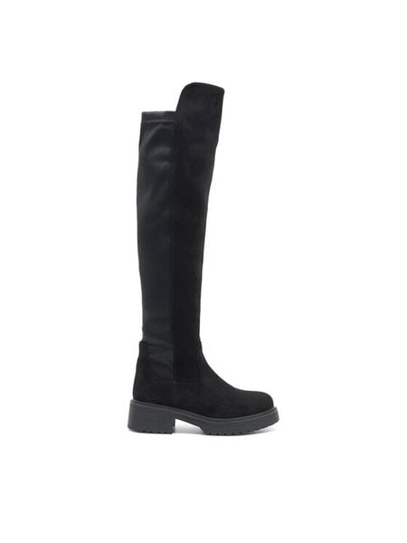 Jenny Fairy Muszkieterki JO-ANN WS5889-05 Czarny. Czarne kozaki damskie Jenny Fairy, z materiału, bez obcasa, na płaskiej podeszwie, bez zapięcia. Za 179.99 zł.