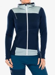 Bluza z kapturem damska Ortovox Fleece Light Hoody. Niebieskie bluzy damskie ORTOVOX, m, bez wzorów, z elastanu, z kapturem. Za 730.39 zł.