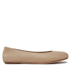Baleriny Weekend Max Mara. Brązowe balerinki damskie Weekend Max Mara, bez wzorów. Za 919.99 zł.