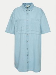 Roxy Sukienka jeansowa Pacific Night ERJDD03005 Niebieski Relaxed Fit. Niebieskie sukienki damskie Roxy, bez wzorów, z bawełny, bez ramiączek. Za 179.99 zł.
