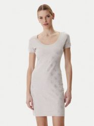 Guess Sukienka dzianinowa W6RK92 Z3JD2 Beżowy Regular Fit. Brązowe sukienki damskie Guess, z aplikacjami, z dzianiny, bez ramiączek. Za 659.99 zł.