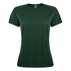 Koszulka Damska Sportowa Raglanowa. Niebieskie koszulki sportowe damskie SOL'S, xs, bez wzorów, bez ramiączek, trekkingowe. Za 45.99 zł.
