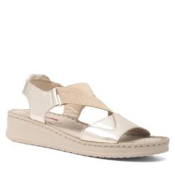 Sandały Go Soft. Żółte sandały damskie GO SOFT, bez wzorów, bez obcasa, na koturnie, bez zapięcia. Za 169.99 zł.