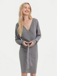 Vero Moda Sukienka dzianinowa 10269251 Szary Regular Fit. Szare sukienki damskie Vero Moda, bez wzorów, z dzianiny, bez ramiączek. Za 159.99 zł.